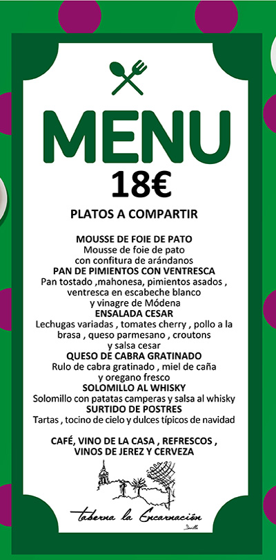 Menú 18€
